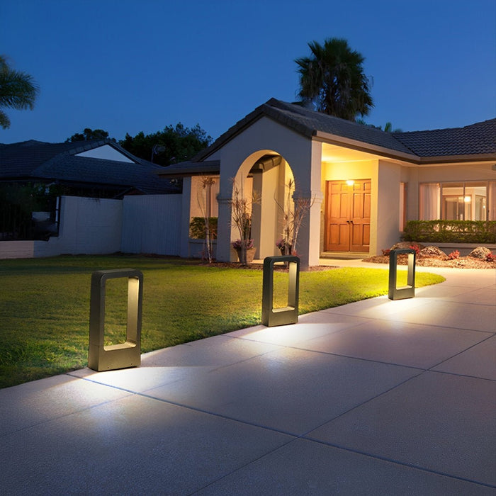 Minimalist Outdoor Garden Post Lamp - Waterproof LED Landscape Lighting / Pathway Light