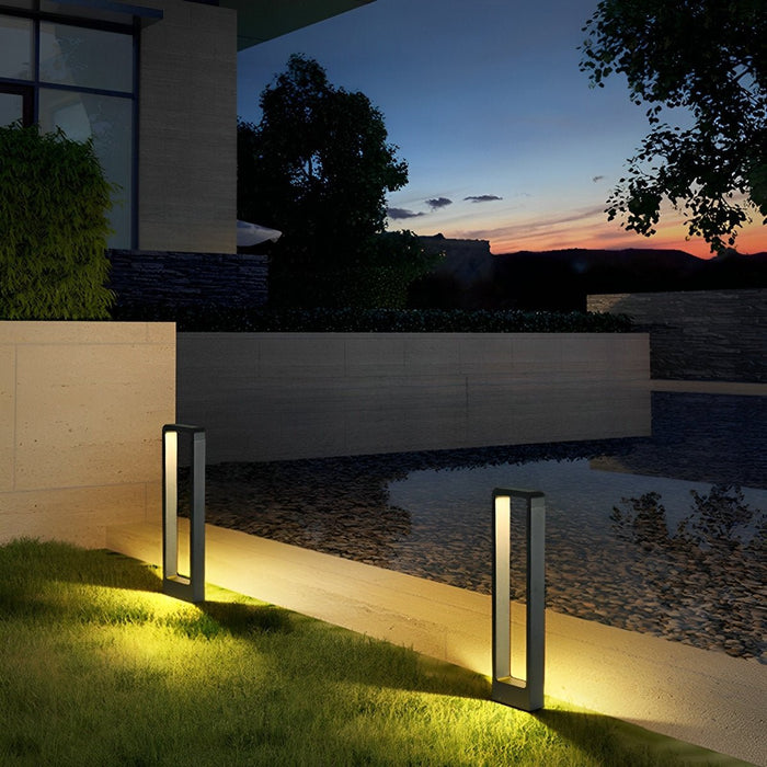 Minimalist Outdoor Garden Post Lamp - Waterproof LED Landscape Lighting / Pathway Light