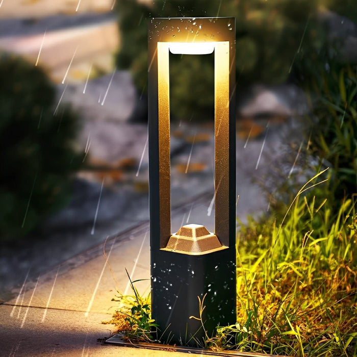 Rectangular LED Outdoor Landscape Lighting - Solar Powered / Column Light, Pathway, Garden