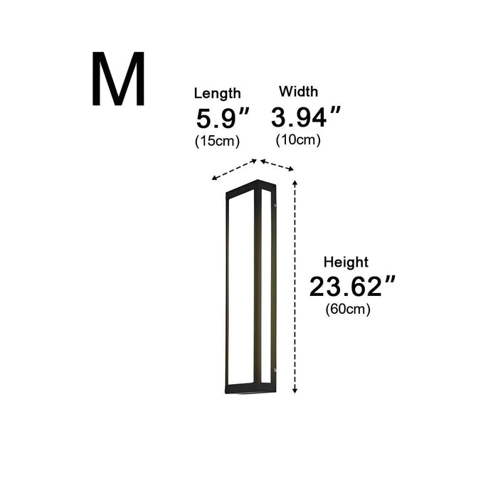 Rectangular Black Modern Outdoor Wall Lamp - Exterior Wall Sconce, Contemporary Patio Lighting
