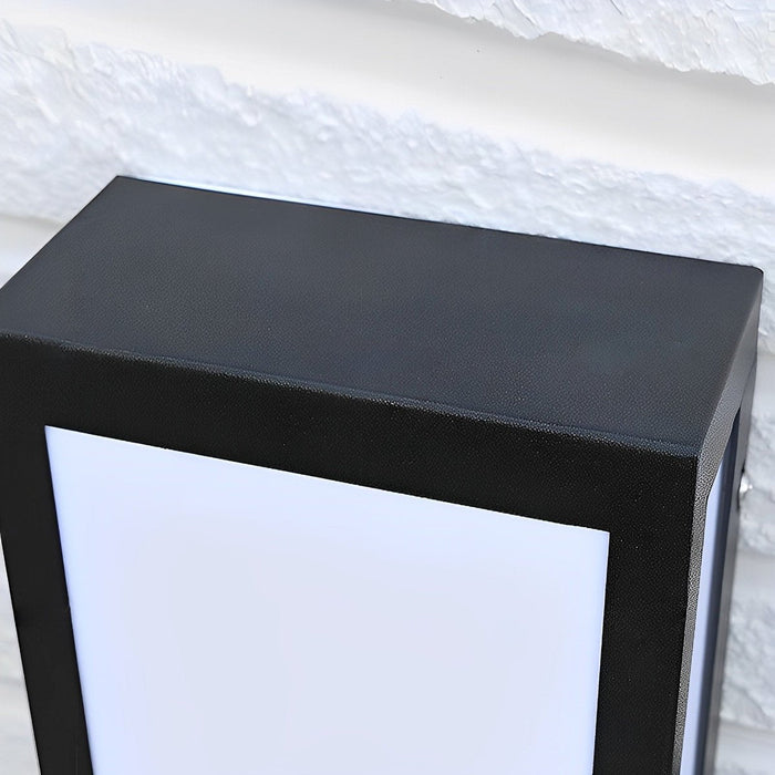 Rectangular Black Modern Outdoor Wall Lamp - Exterior Wall Sconce, Contemporary Patio Lighting