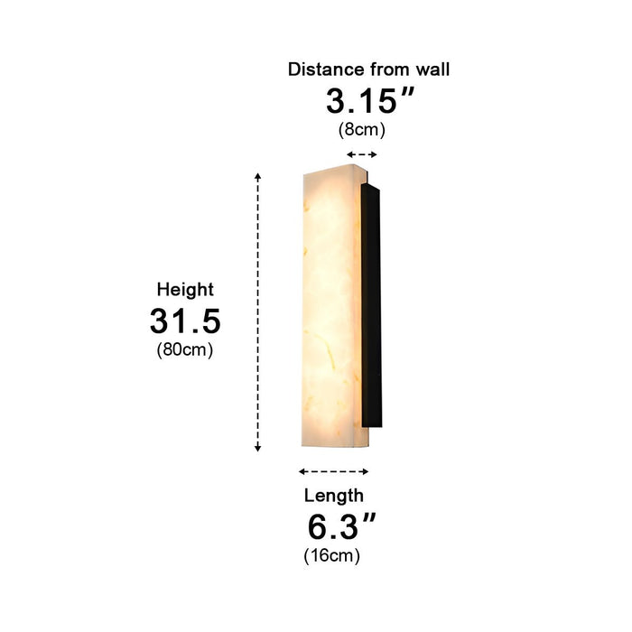 Rectangular Up and Down Outdoor Wall Light - Modern Exterior Sconce for Porch, Patio, and Garage