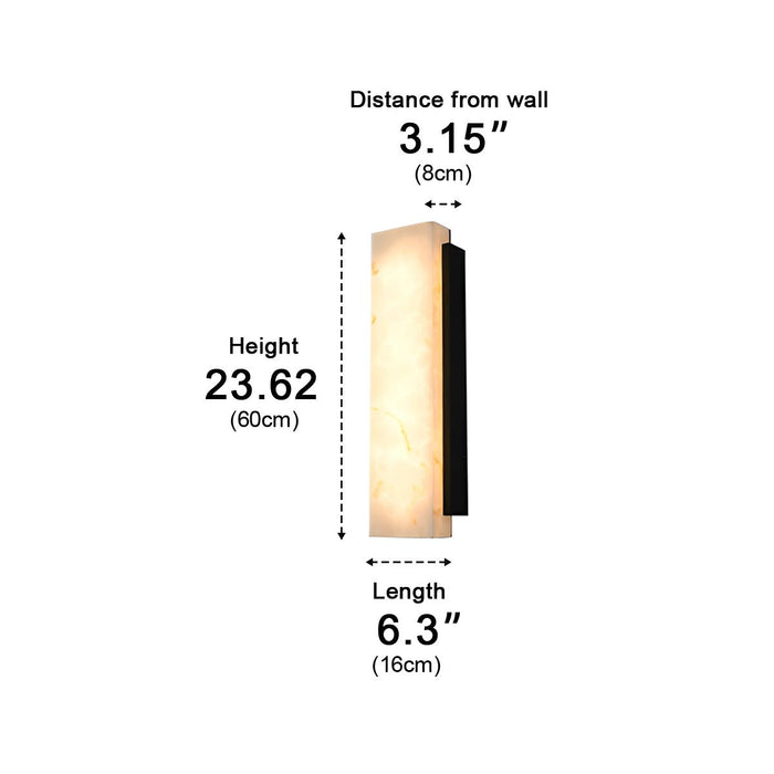 Rectangular Up and Down Outdoor Wall Light - Modern Exterior Sconce for Porch, Patio, and Garage