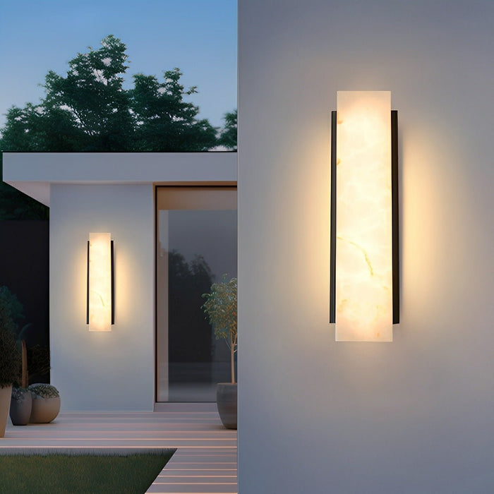 Rectangular Up and Down Outdoor Wall Light - Modern Exterior Sconce for Porch, Patio, and Garage