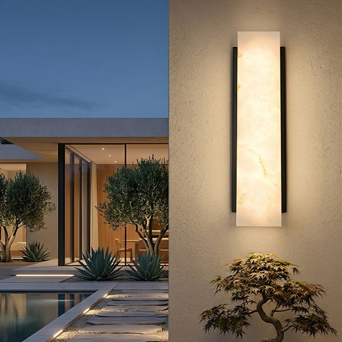 Rectangular Up and Down Outdoor Wall Light - Modern Exterior Sconce for Porch, Patio, and Garage