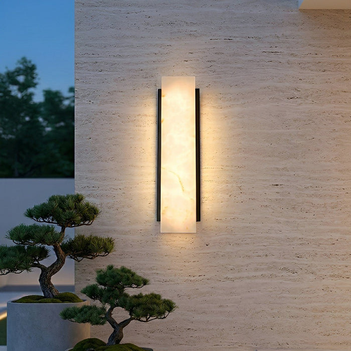 Rectangular Up and Down Outdoor Wall Light - Modern Exterior Sconce for Porch, Patio, and Garage