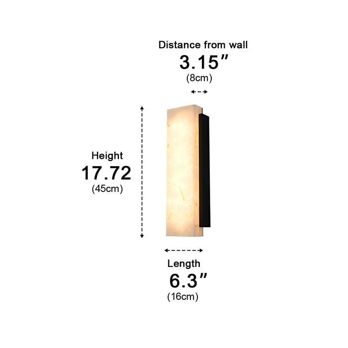 Rectangular Up and Down Outdoor Wall Light - Modern Exterior Sconce for Porch, Patio, and Garage