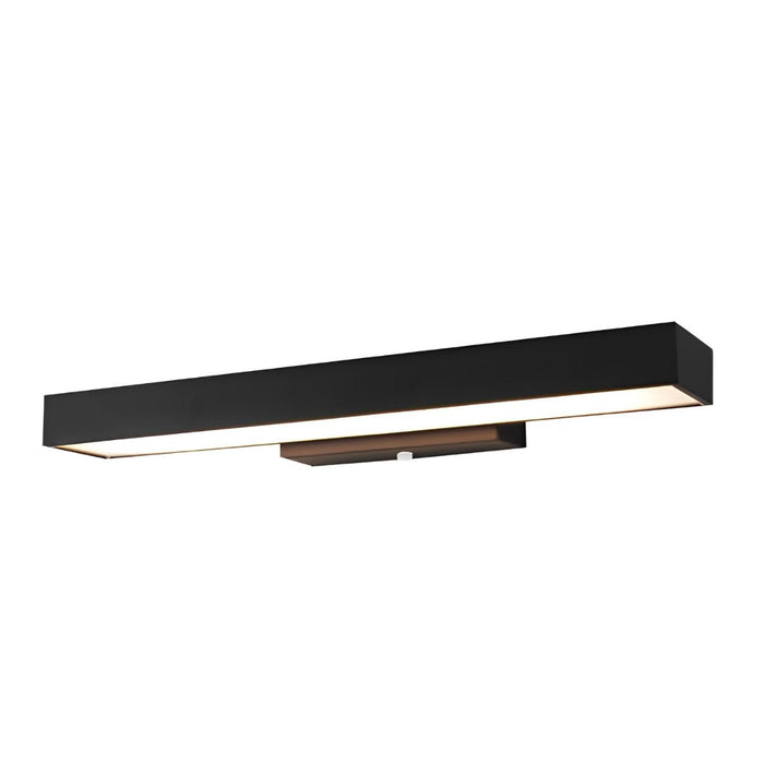 Rectangular Motion Sensor Wall Sconce - Outdoor LED Light / Waterproof, Black Finish