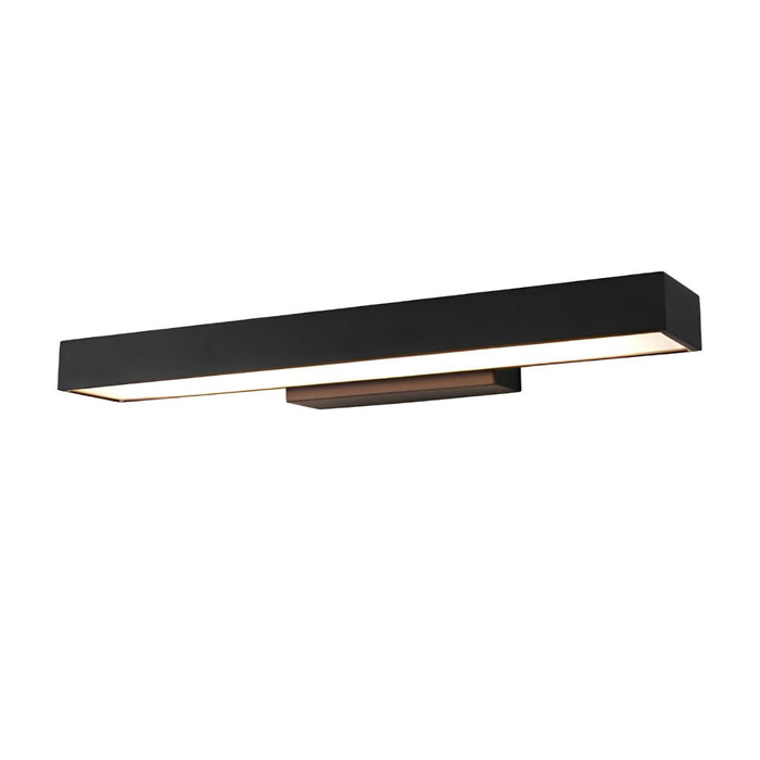 Rectangular Motion Sensor Wall Sconce - Outdoor LED Light / Waterproof, Black Finish