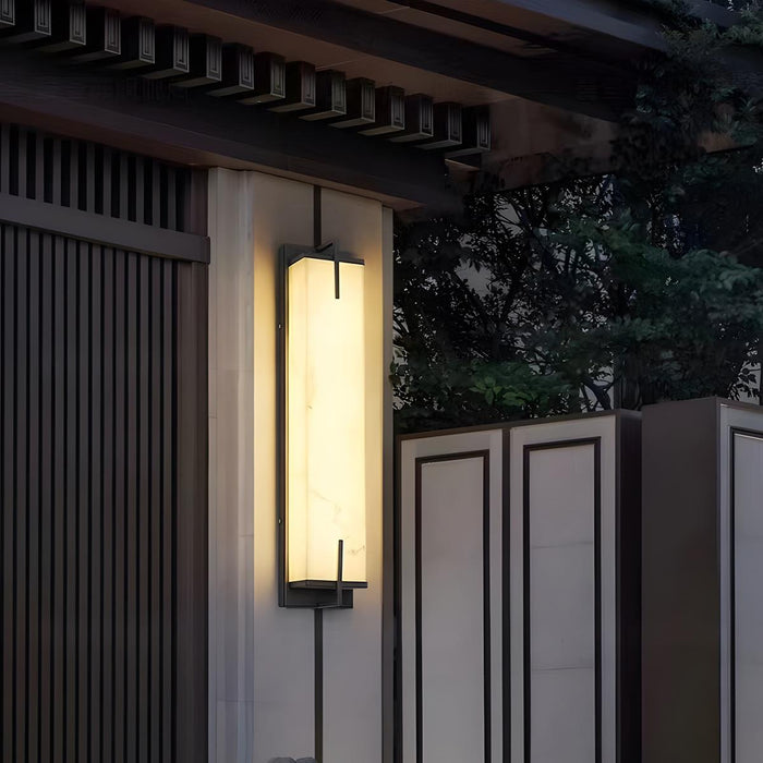 Rectangular Outdoor Wall Sconce - Up/Down Light, Modern Exterior Fixture, Weatherproof Porch Patio Lighting