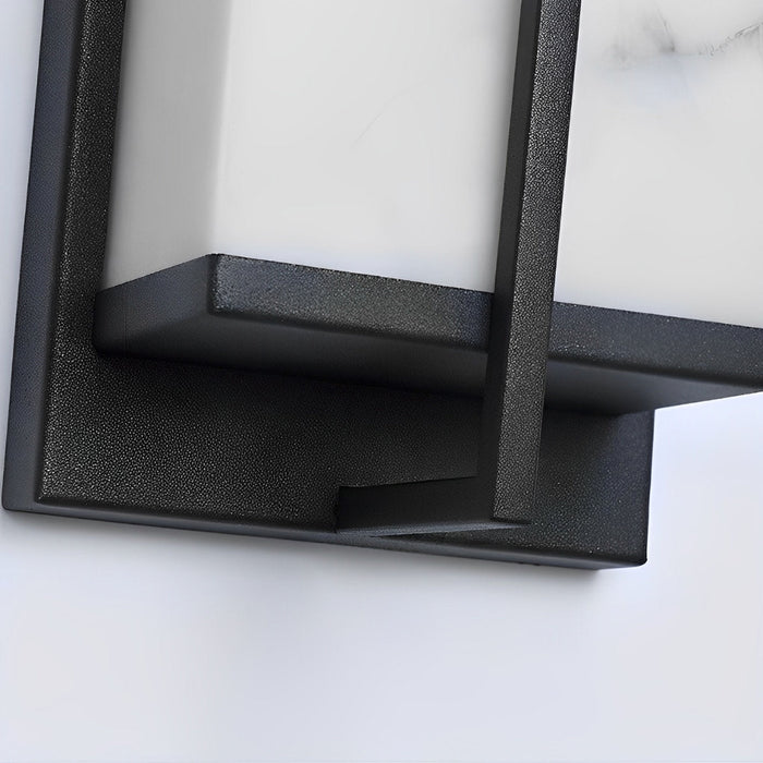 Rectangular Outdoor Wall Sconce - Up/Down Light, Modern Exterior Fixture, Weatherproof Porch Patio Lighting