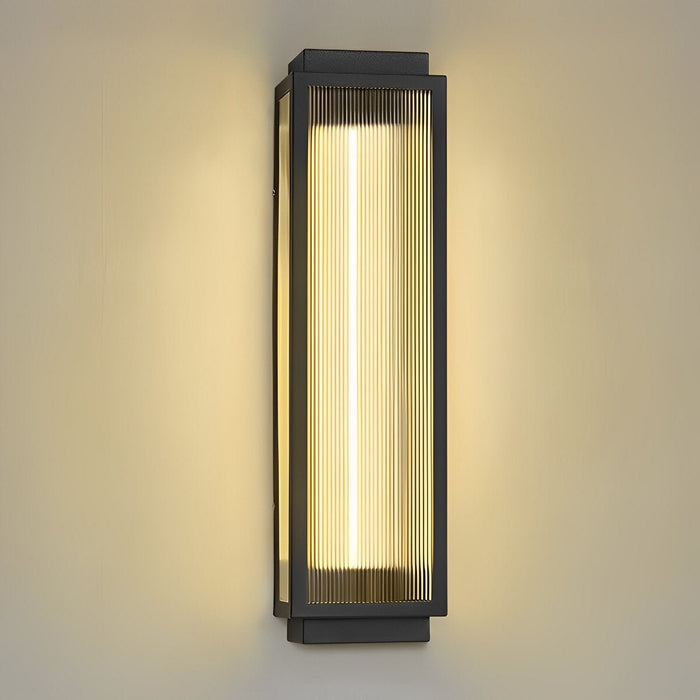 Rectangular LED Modern Outdoor Wall Light - Up/Down Illumination, Exterior Sconce Fixture