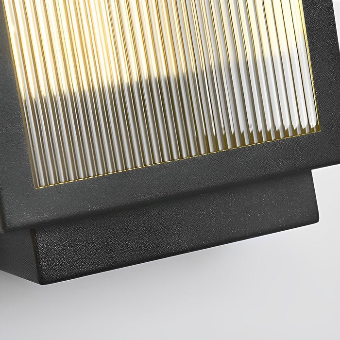Rectangular LED Modern Outdoor Wall Light - Up/Down Illumination, Exterior Sconce Fixture