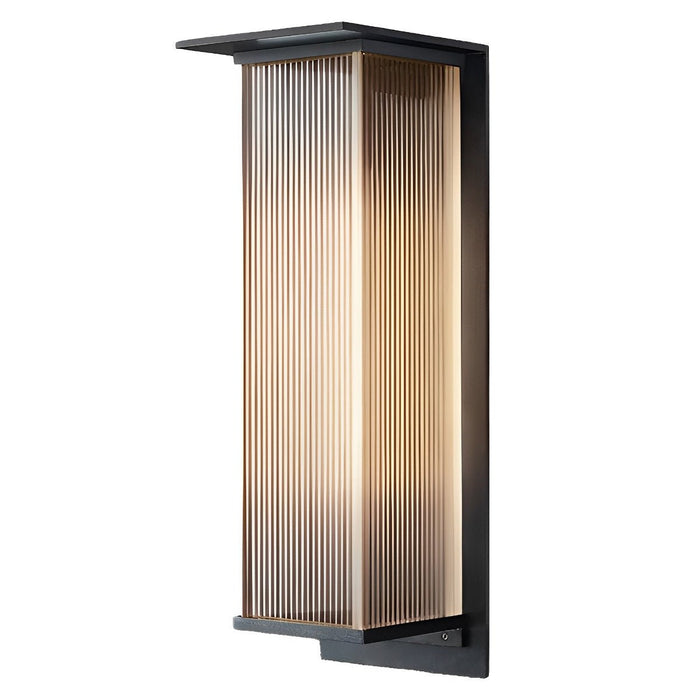 Rectangular Outdoor Solar Wall Sconce - Modern Waterproof Exterior Light Fixture for Patio, Deck, Garden