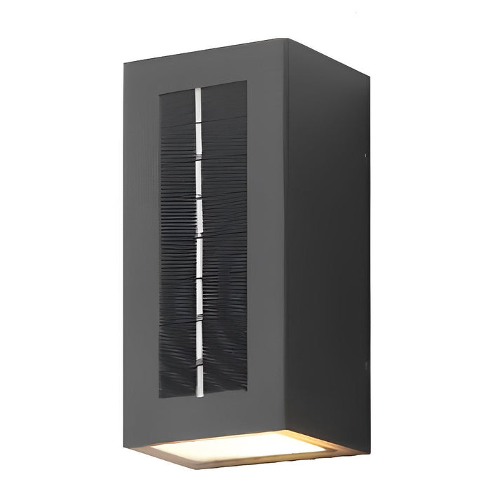 Rectangular Waterproof Up/Down Solar LED Wall Sconce - Modern Outdoor Accent Lighting, Energy Efficient