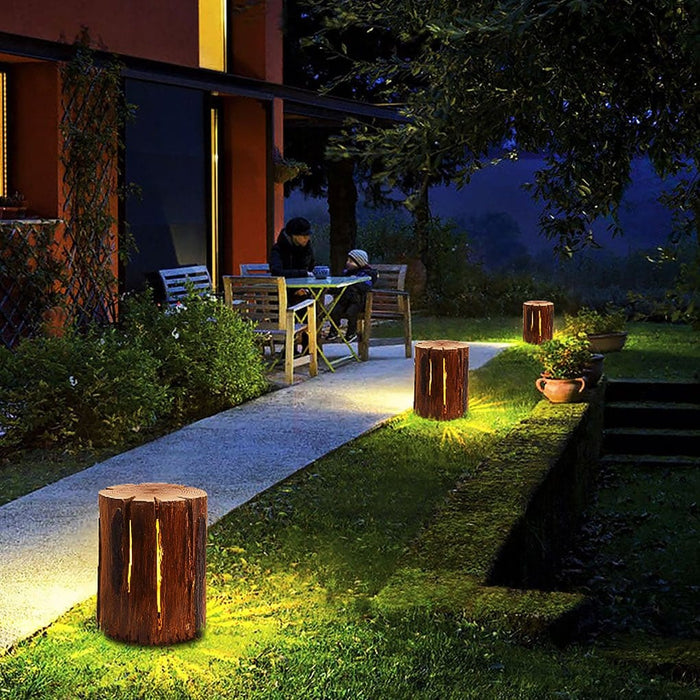 Resin Simulation Tree Stump Landscape Decorative Lamp Outdoor Garden Lawn Lights