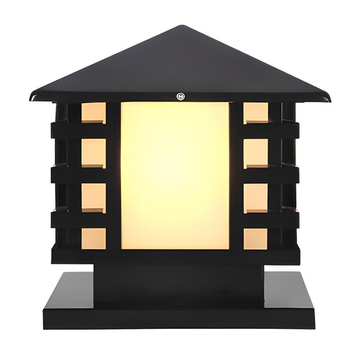 Outdoor Column Light, LED Landscape Lighting, Solar/Hardwired, IP54 Waterproof, Vintage Garden Post Lamp for Villa/Courtyard/Patio