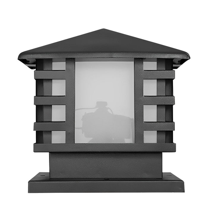 Outdoor Column Light, LED Landscape Lighting, Solar/Hardwired, IP54 Waterproof, Vintage Garden Post Lamp for Villa/Courtyard/Patio