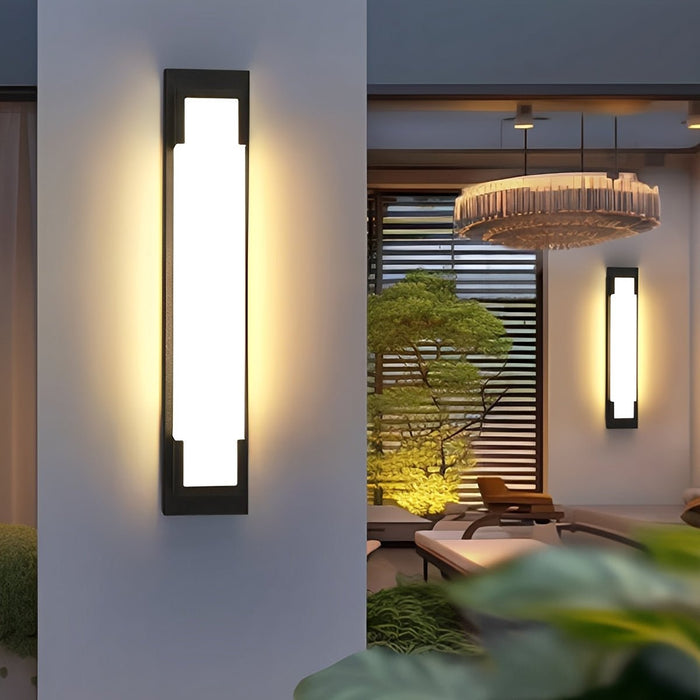 Modern Linear LED Outdoor Wall Sconce, IP65 Waterproof, Stainless Steel, Courtyard/Patio/Balcony Lighting