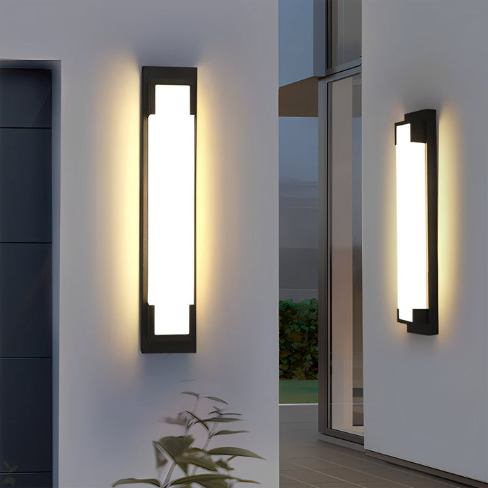 Modern Linear LED Outdoor Wall Sconce, IP65 Waterproof, Stainless Steel, Courtyard/Patio/Balcony Lighting