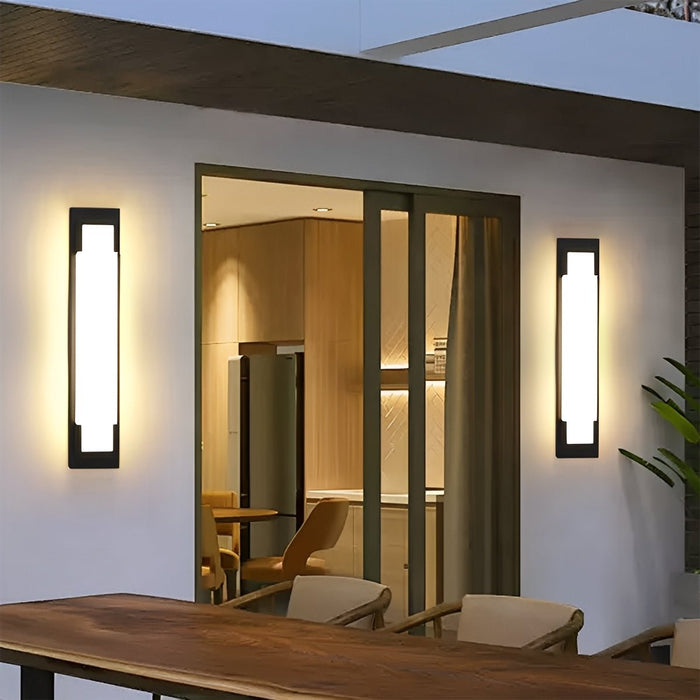 Modern Linear LED Outdoor Wall Sconce, IP65 Waterproof, Stainless Steel, Courtyard/Patio/Balcony Lighting