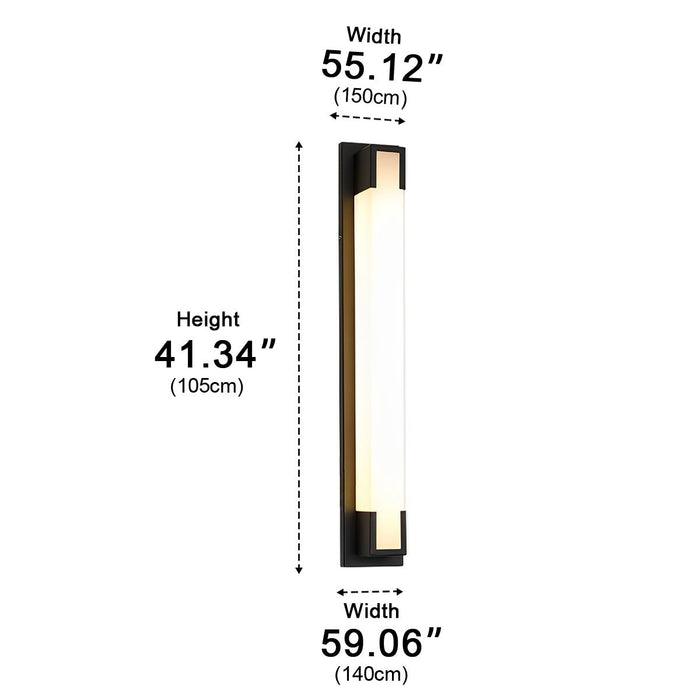 Modern Linear LED Outdoor Wall Sconce, IP65 Waterproof, Stainless Steel, Courtyard/Patio/Balcony Lighting