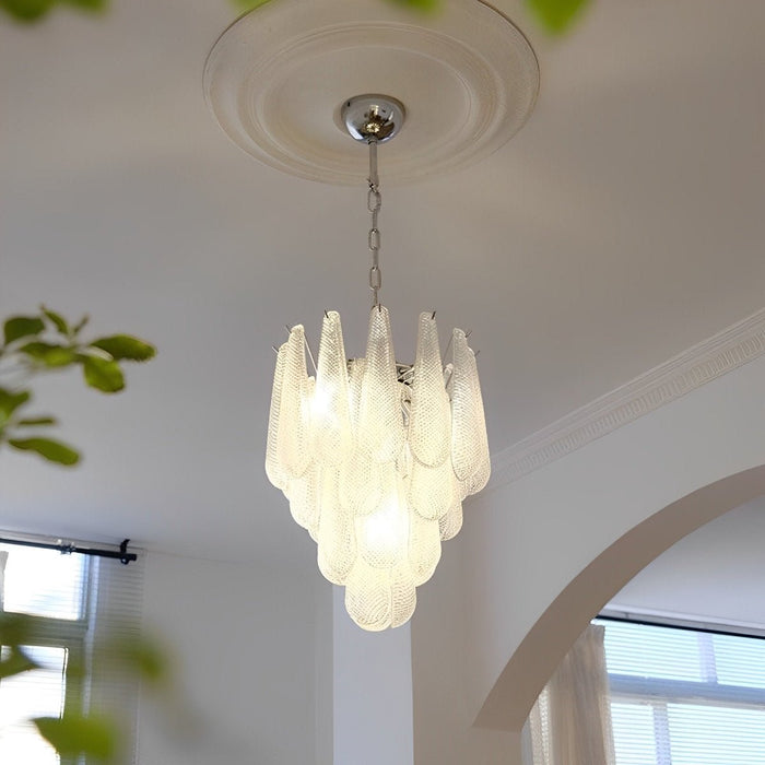 Teardrop Waterfall Chandelier, Luxury Crystal LED Lighting for Dining Room/Living Room/Staircase