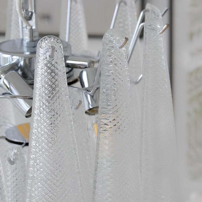 Teardrop Waterfall Chandelier, Luxury Crystal LED Lighting for Dining Room/Living Room/Staircase
