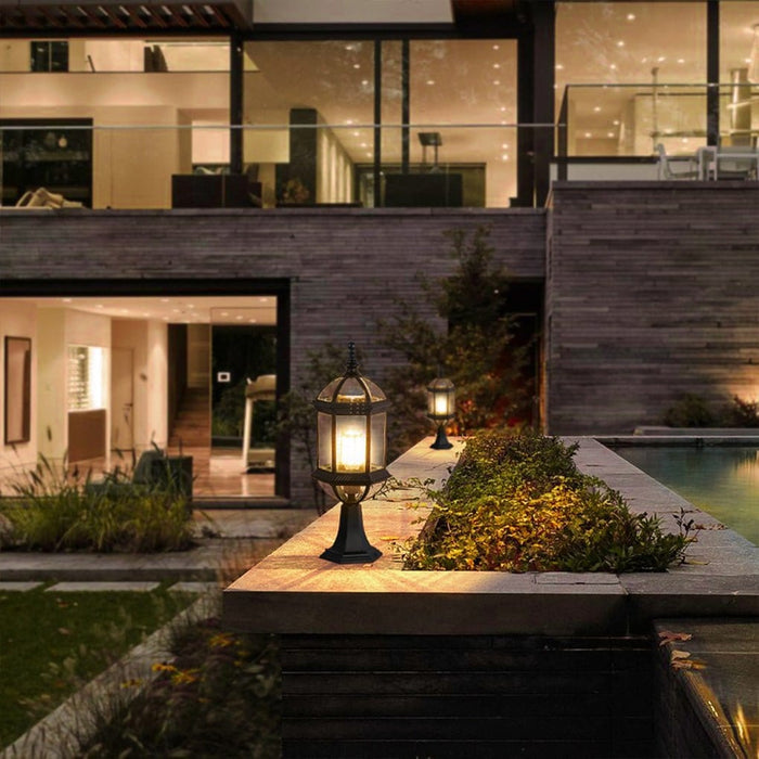 Retro Outdoor Waterproof Wall Lamp Chandelier Landscape Decorative Lighting for Villa Garden