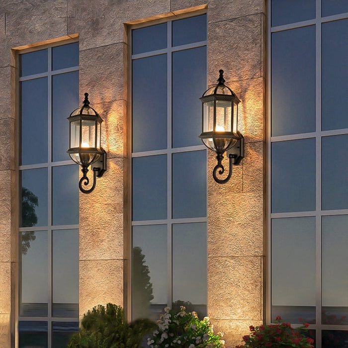 Retro Outdoor Waterproof Wall Lamp Chandelier Landscape Decorative Lighting for Villa Garden