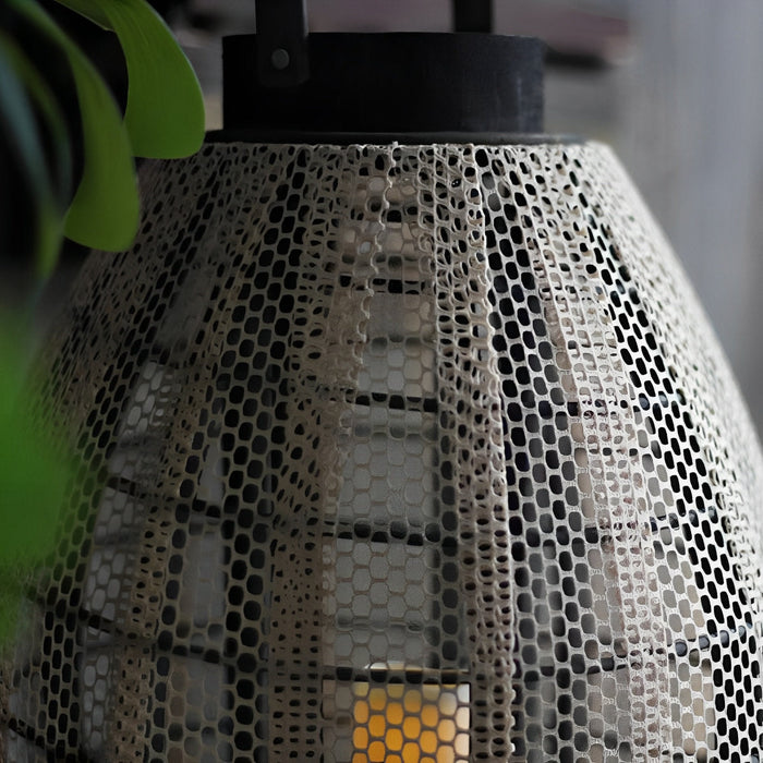 Rattan Wood Oval Cage LED Candle Floor Lamp, Vintage Retro Ambient Lighting for Living Room/Bedroom