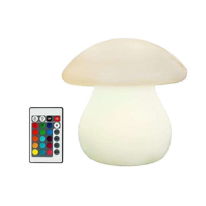 RGB LED Mushroom Table Lamp, Cordless USB Rechargeable, IP56 Waterproof, Indoor/Outdoor Accent Lighting