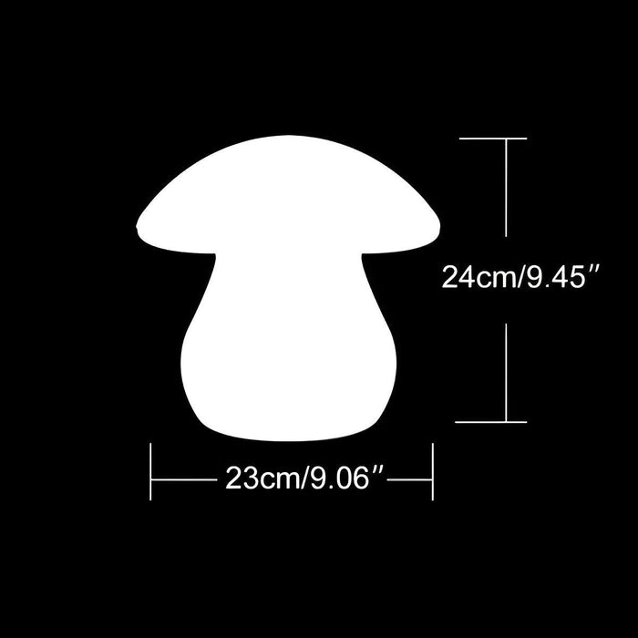 RGB LED Mushroom Table Lamp, Cordless USB Rechargeable, IP56 Waterproof, Indoor/Outdoor Accent Lighting