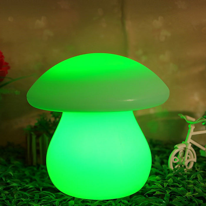 RGB LED Mushroom Table Lamp, Cordless USB Rechargeable, IP56 Waterproof, Indoor/Outdoor Accent Lighting