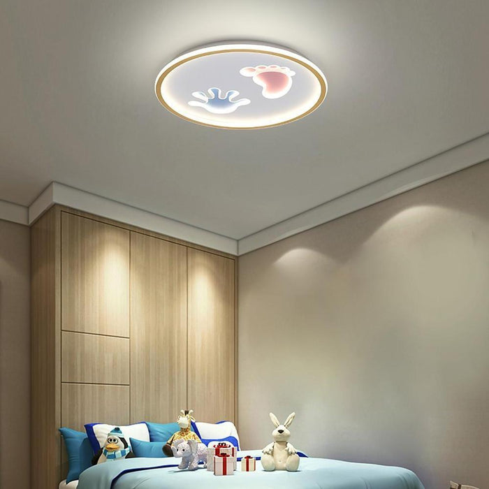 Hand and Foot Print LED Modern Flush Mount Lighting Ceiling Lights Hanging Light