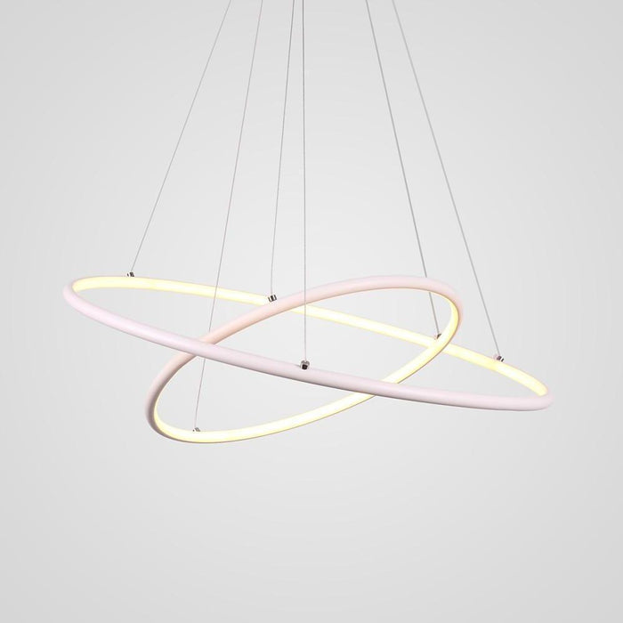 Adjustable 2 Ring Dimmable LED Modern Chandeliers Hanging Ceiling Lights