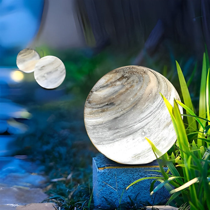Solar Powered Round Planetary Post Cap Lights, Waterproof LED for Fence/Deck/Patio
