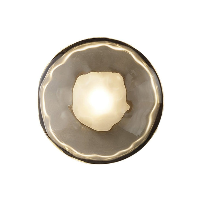 Round Glass Shell Design Background Wall Bedroom Bedside Wall Lamp Study Ceiling Lights