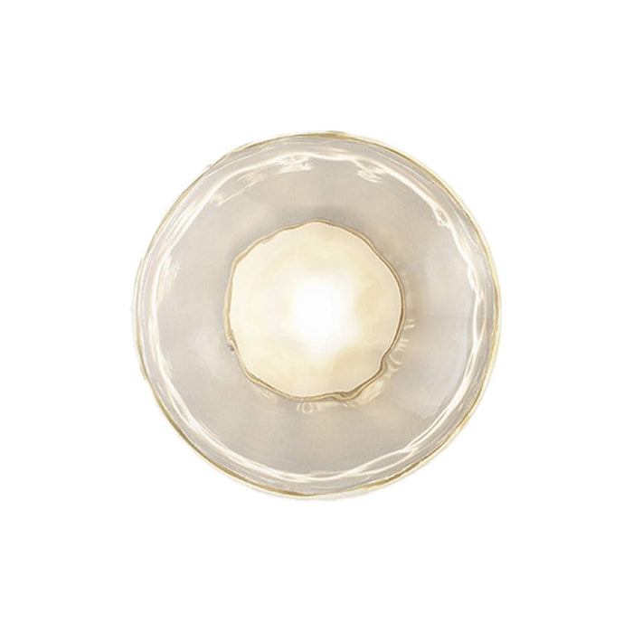 Round Glass Shell Design Background Wall Bedroom Bedside Wall Lamp Study Ceiling Lights