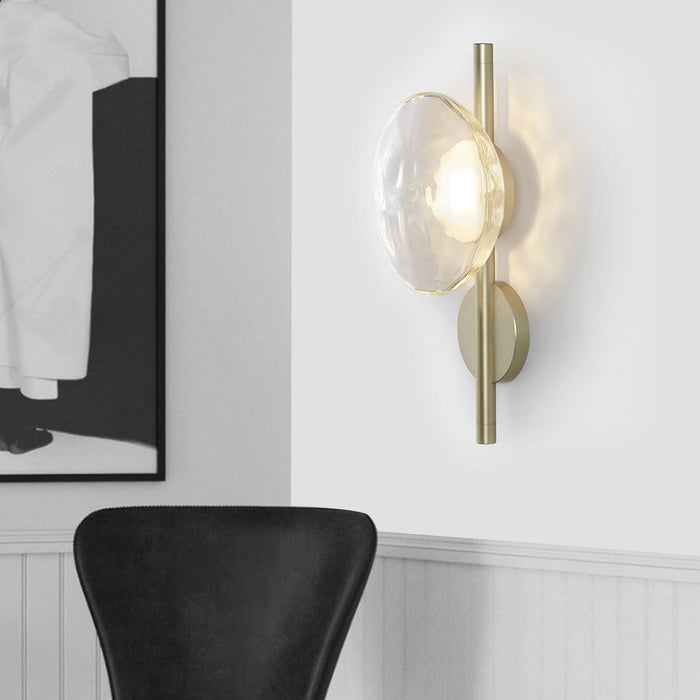 Round Glass Shell Design Background Wall Bedroom Bedside Wall Lamp Study Ceiling Lights