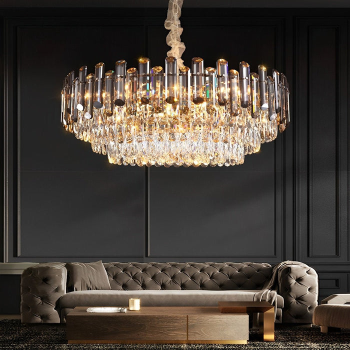 Multi-Layer Crystal Modern Chandelier - Contemporary Design / Dimmable Lighting - Elegant Home Decor Fixture