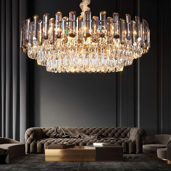 Multi-Layer Crystal Modern Chandelier - Contemporary Design / Dimmable Lighting - Elegant Home Decor Fixture