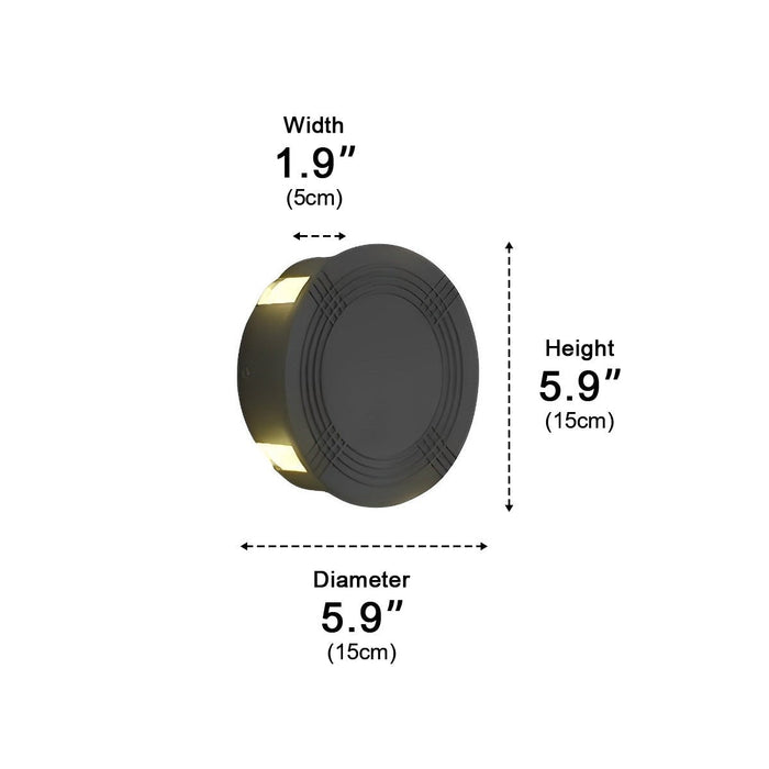 Waterproof LED Wall Sconce, 12W Modern Outdoor/Indoor Lighting, 3000K Warm White, Cross Star Light Pattern