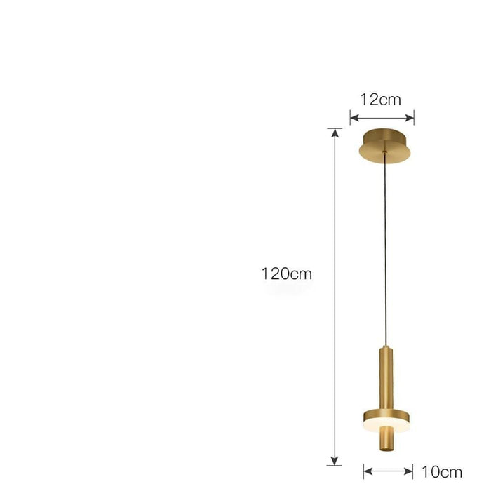 Circle Cylinder LED Gold Nordic Pendant Light Hanging Lamp Island Lights