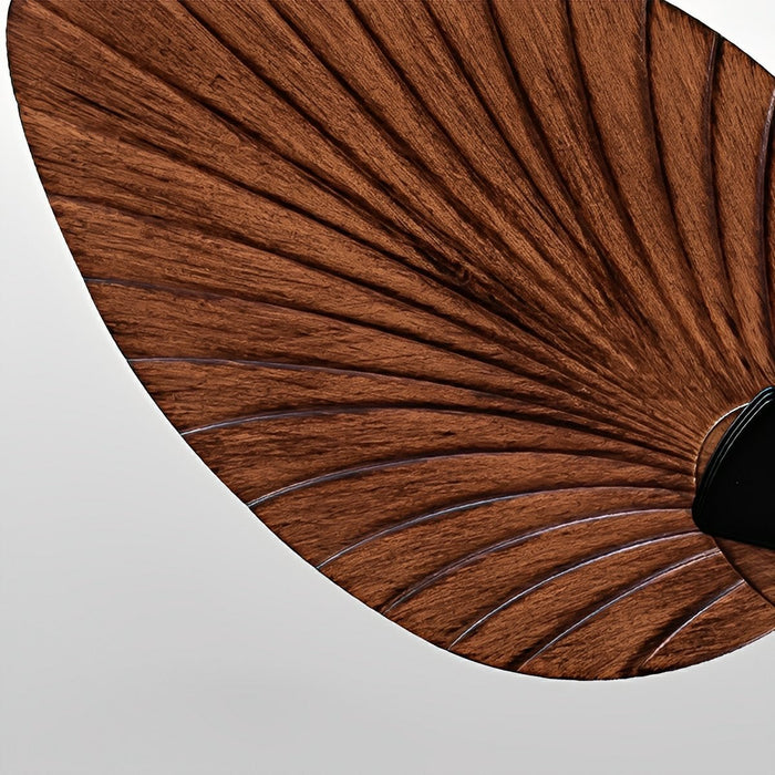 DC Motor, 6-Speed Reversible Leaf-Shaped Ceiling Fan, Tropical Coastal Design for Living Room/Bedroom