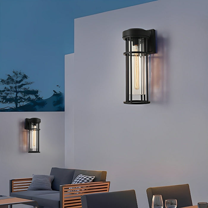 Modern Cylinder Outdoor Wall Sconce, Waterproof LED Porch/Yard Light, Die-cast Aluminum, 3000K Warm White