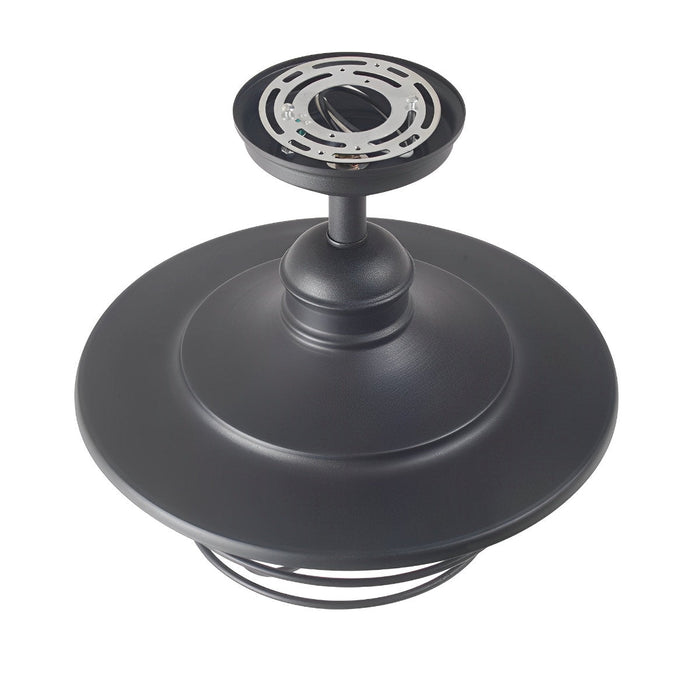 Rustic Modern Outdoor Ceiling Light, Super Bright LED, Black Round for Patio/Sunroom/Courtyard