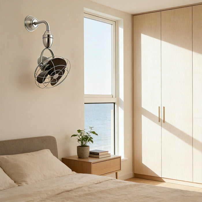 Whisper-Quiet 6-Speed Reversible Ceiling Fan, Rustic Modern Oscillating Swing, Remote Control, Multi-Mount for Living Room/Bedroom