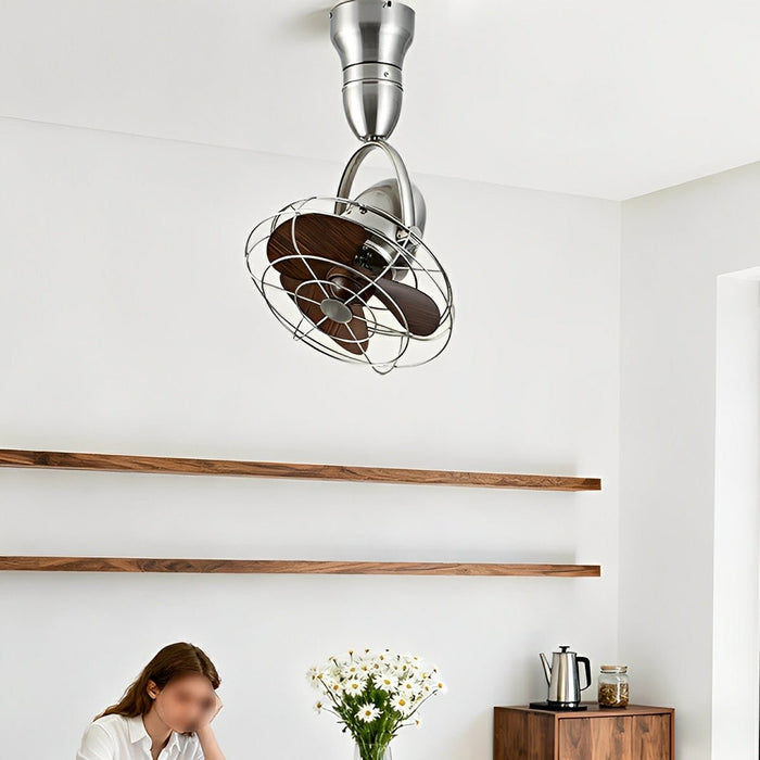 Whisper-Quiet 6-Speed Reversible Ceiling Fan, Rustic Modern Oscillating Swing, Remote Control, Multi-Mount for Living Room/Bedroom