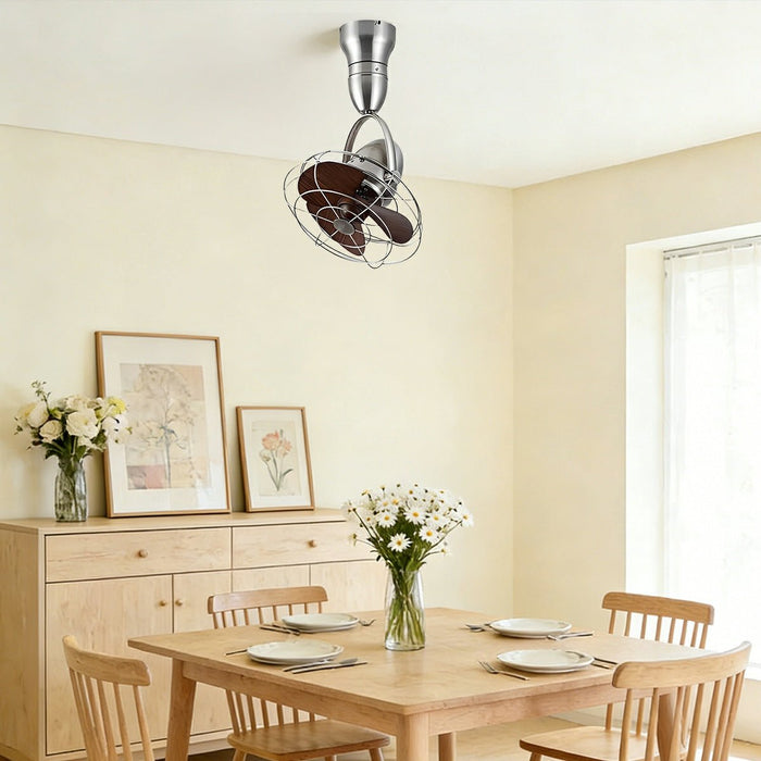 Whisper-Quiet 6-Speed Reversible Ceiling Fan, Rustic Modern Oscillating Swing, Remote Control, Multi-Mount for Living Room/Bedroom